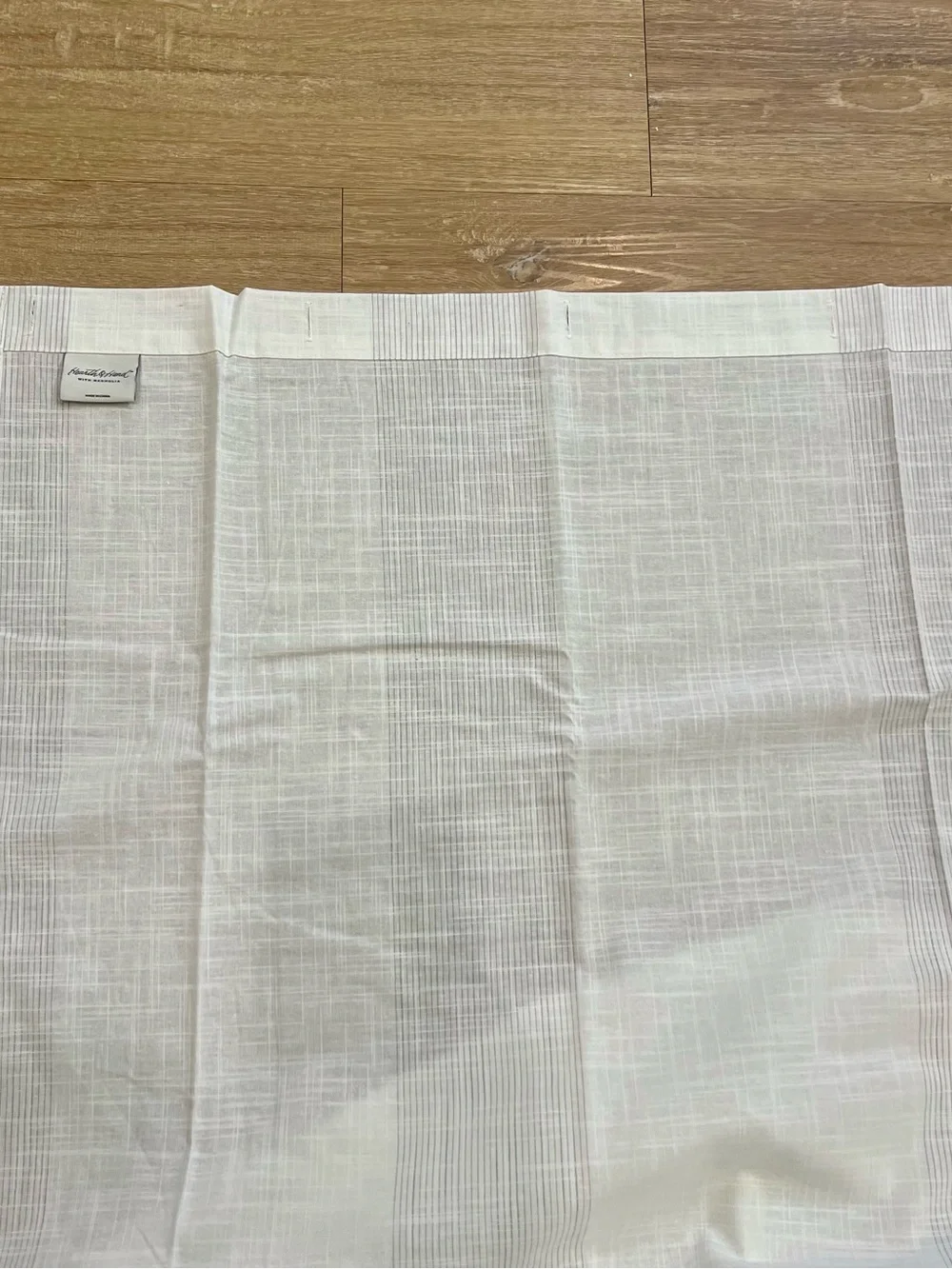 NWT Hearth & Hand Pinstripe Border Shower Curtain